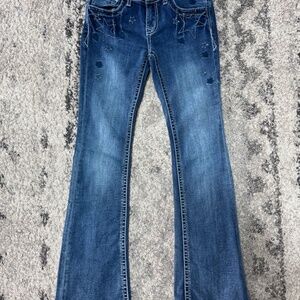 Grace in LA Girls size 14 Bootcut Stretch Denim with Embroidered Star